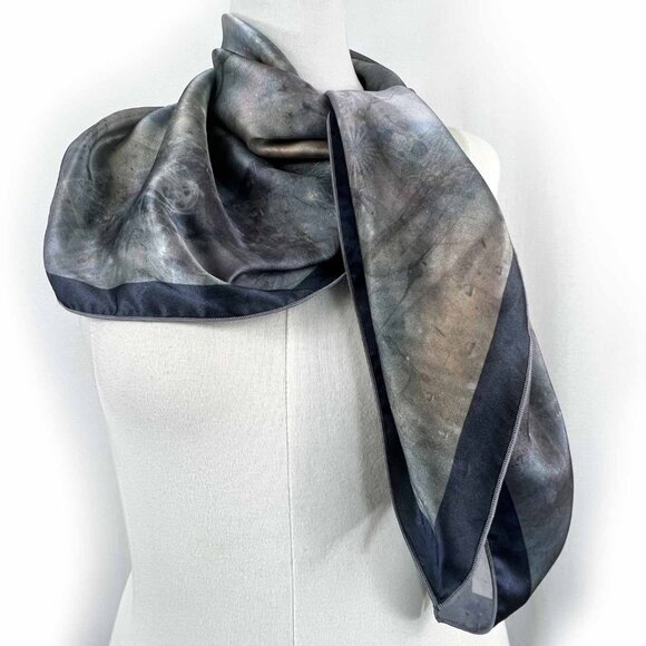 Cosmic Snow Storm & Fairy Dust Square Pure Silk Scarf or Wrap - Picture 4 of 11